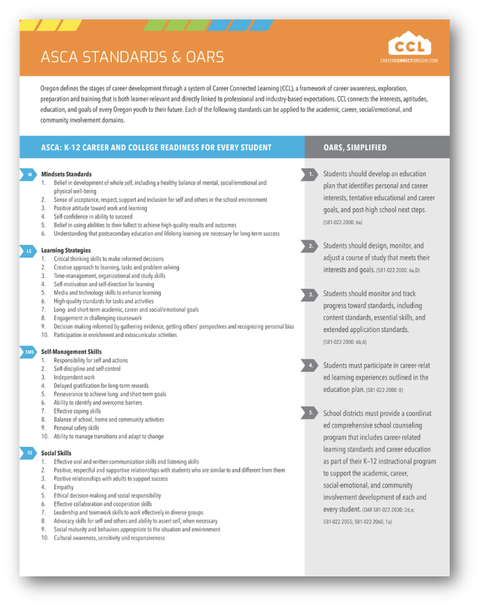 ASCA Standards and OARs